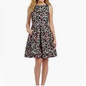 Tahari ASL Sleeveless Dress with Floral Design